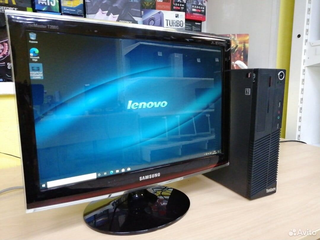 Комплект Lenovo A8-8650B/4Gb/SSD/Radeon R7+Монитор