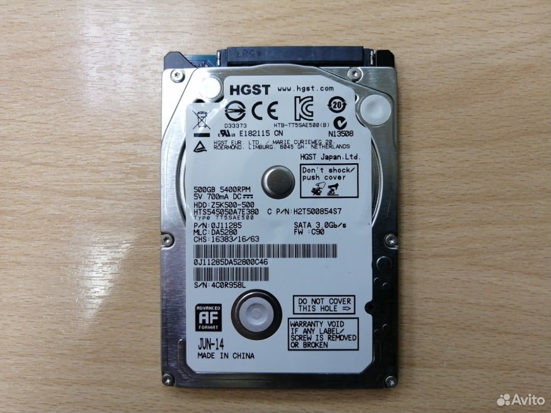 Жесткий диск 2.5" Hitachi 500Gb