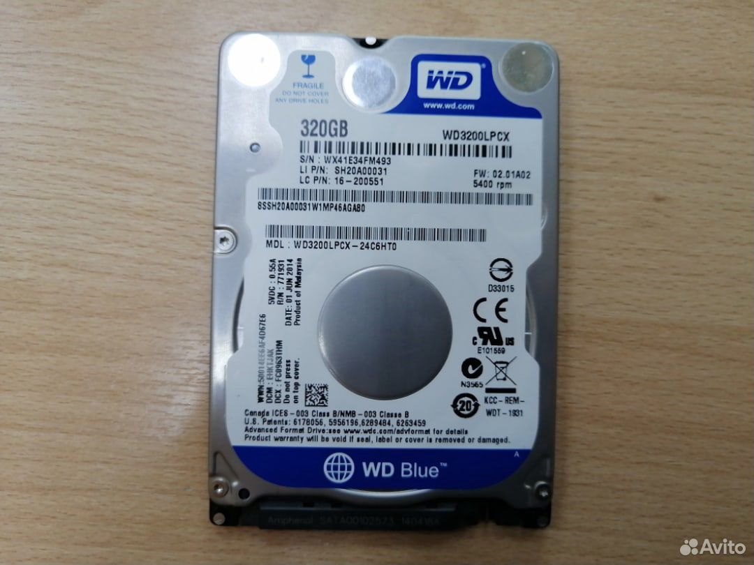 Жесткий диск 2.5" WD WD3200lpcx 320Gb