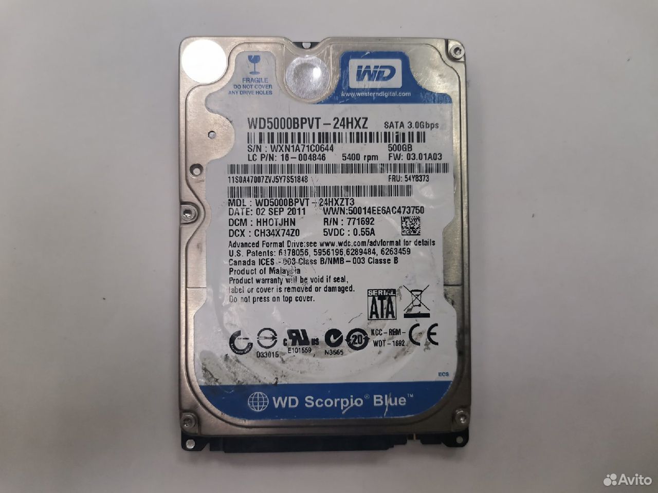 Жесткий диск 2.5" Western Digital 500gb