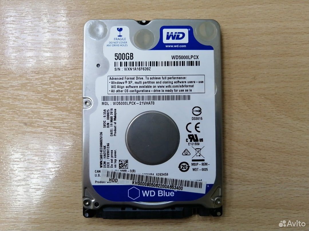 Жесткий диск 2.5" Western Digital WD5000lpcx 500gb