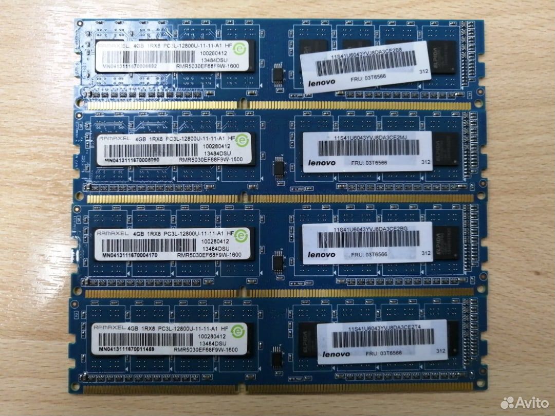 Оперативная память DDR3 Ramaxel 16Gb(4x4Gb) 1600MH