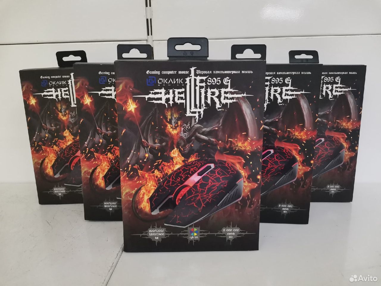 Мышь игровая Oklick 895G hellfire USB Black