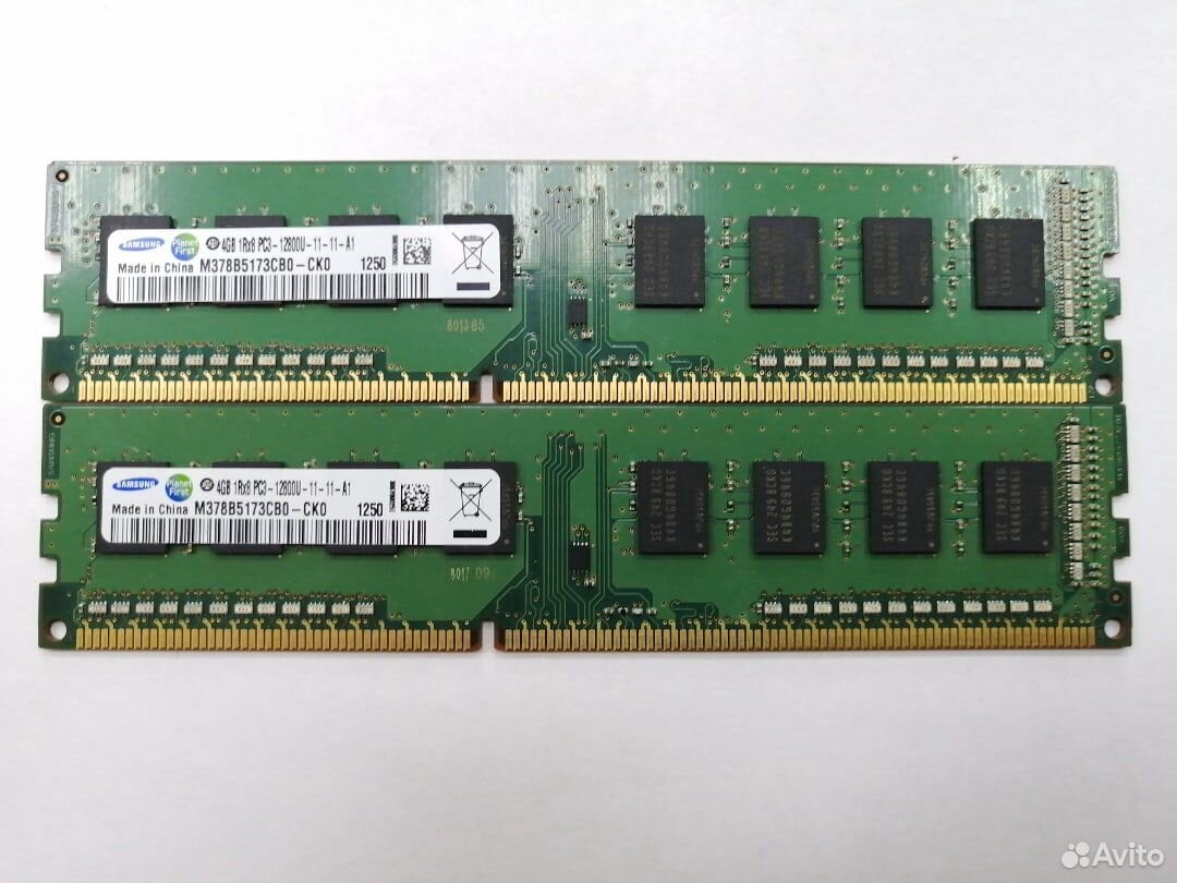 Оперативная память DDR3 Samsung 8Gb (2x4Gb) 1600MH